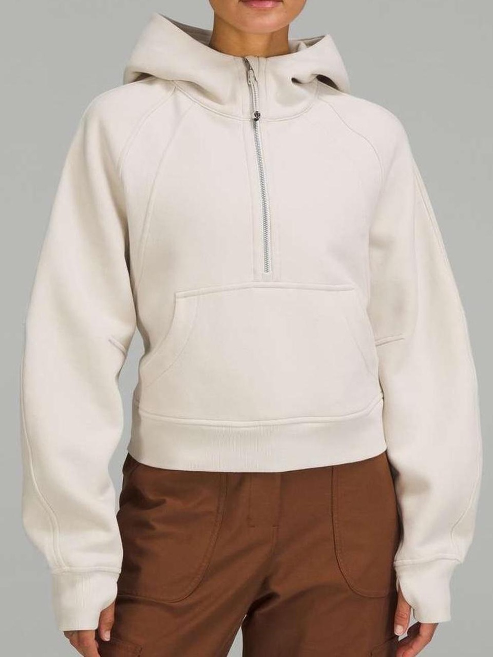 lululemon athletica Cream Half-Zip Hoodie Pullover
